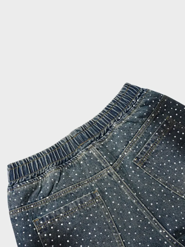 Rhinestone Denim Jorts