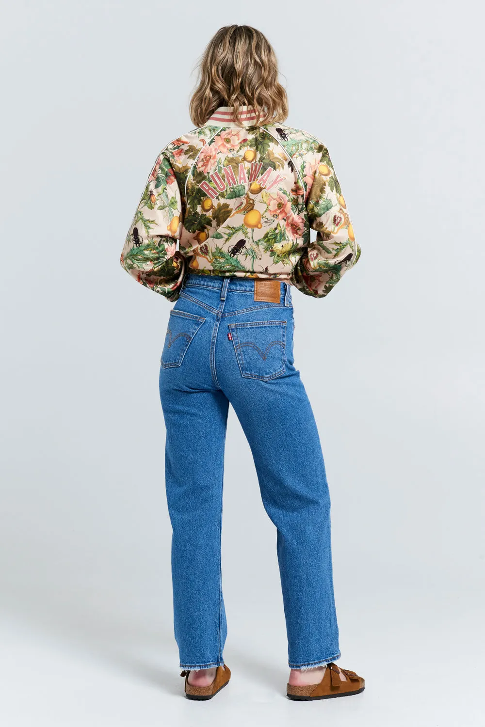 Ribcage Straight Ankle Jeans Dance Around Blue