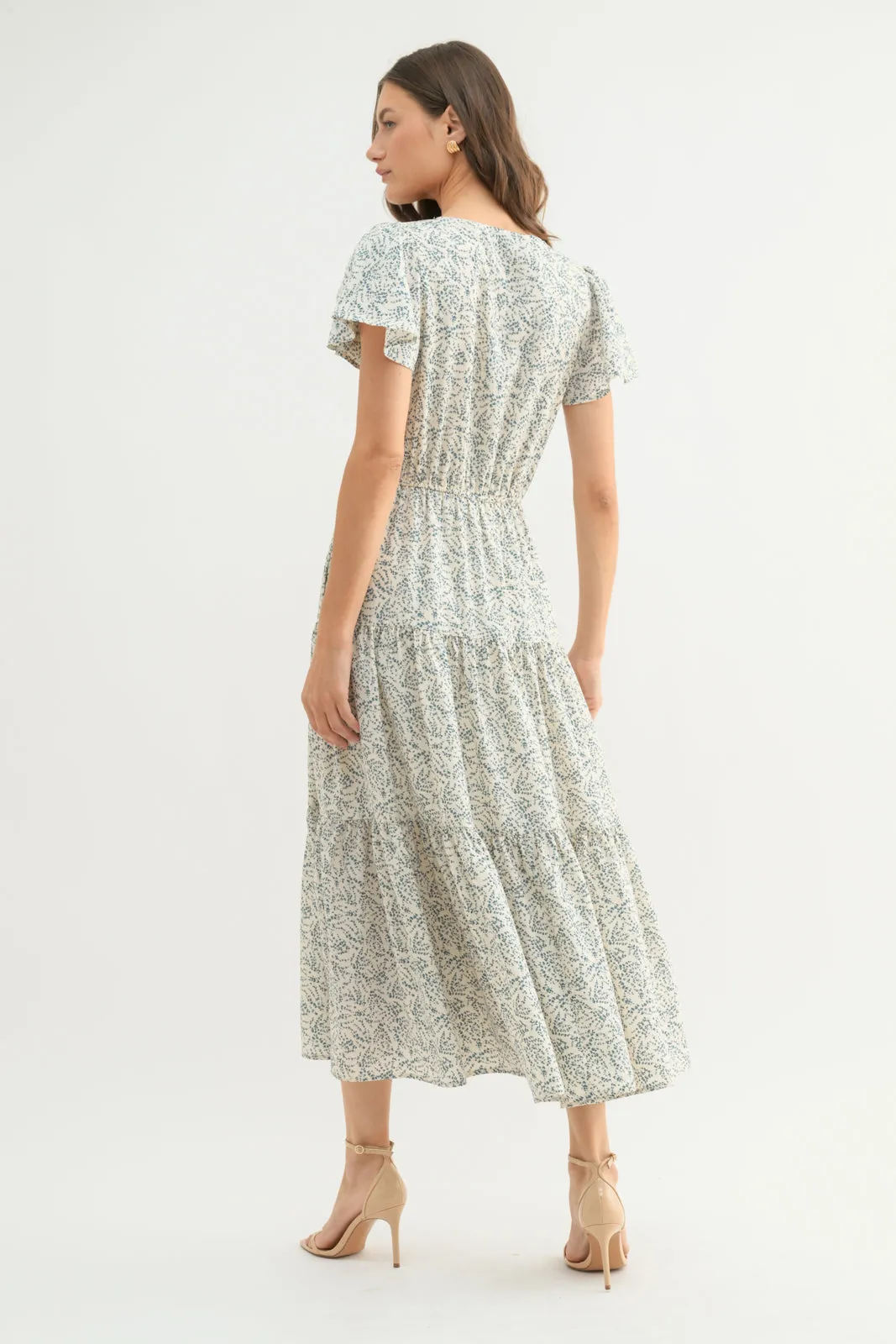 Riley Tulip Sleeve Midi Dress