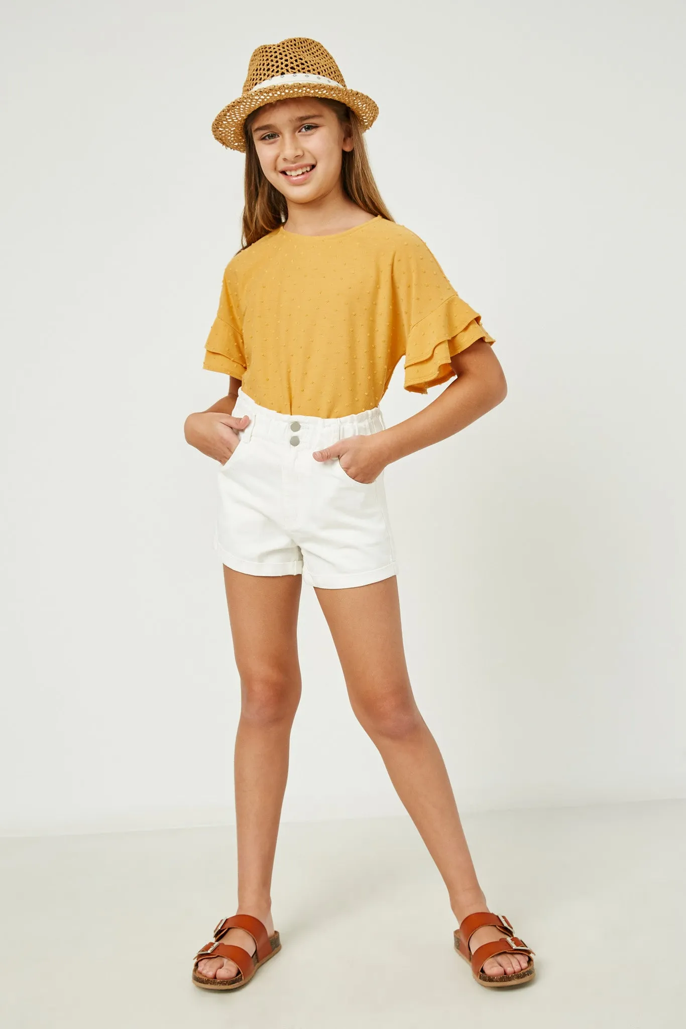 Roll Up Denim Shorts