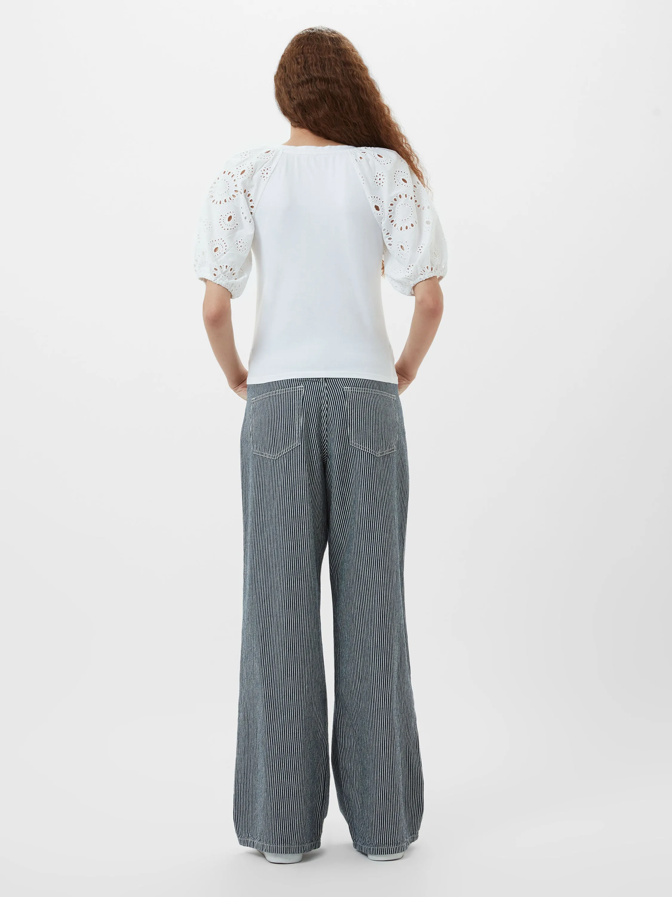 Rosana Anglaise Puff Sleeve Top