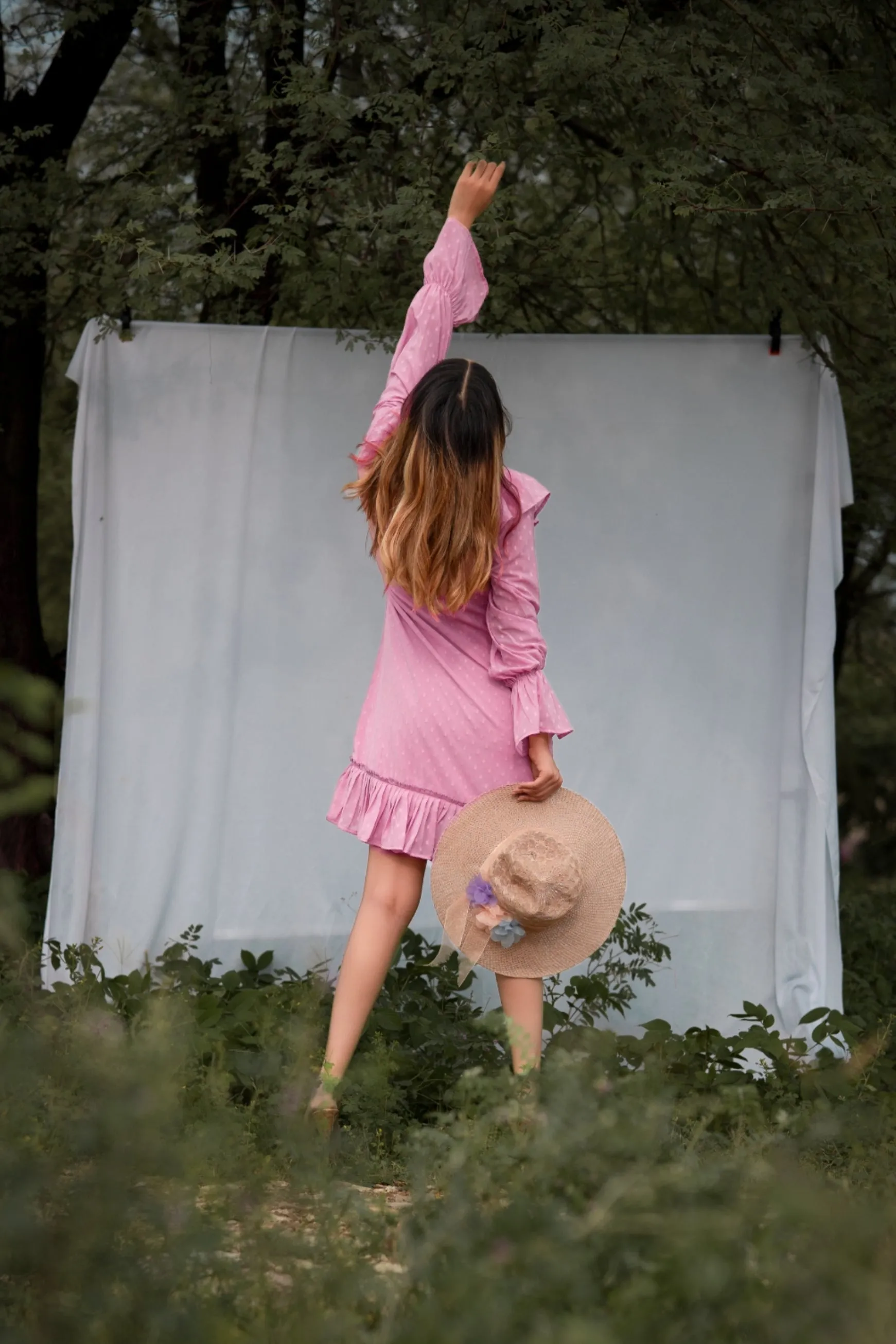 Rose Pink Ruffle Dress