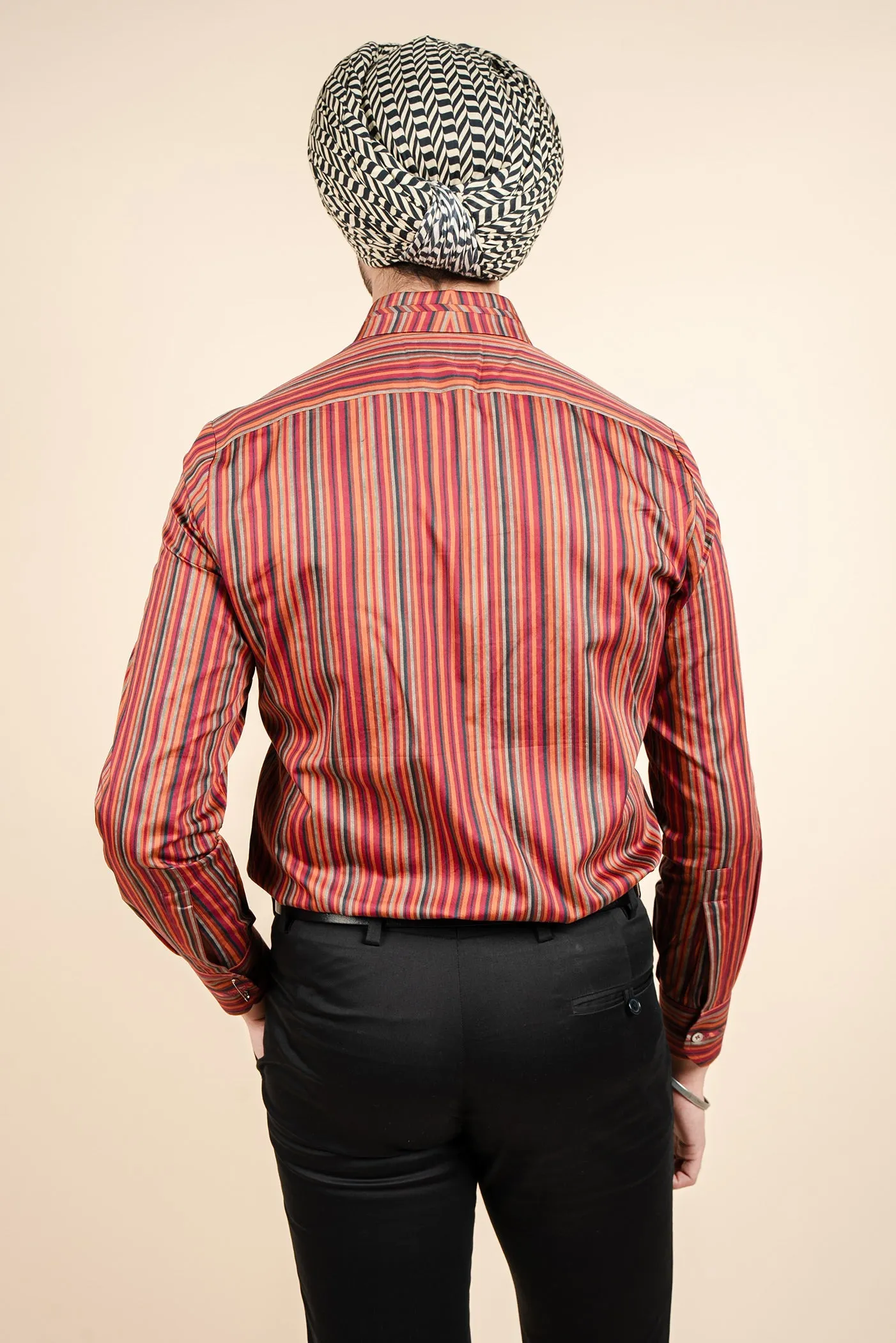 Rust Red Striped Shirt
