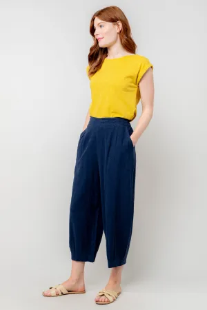 Sail Linen Blend Cropped Trousers
