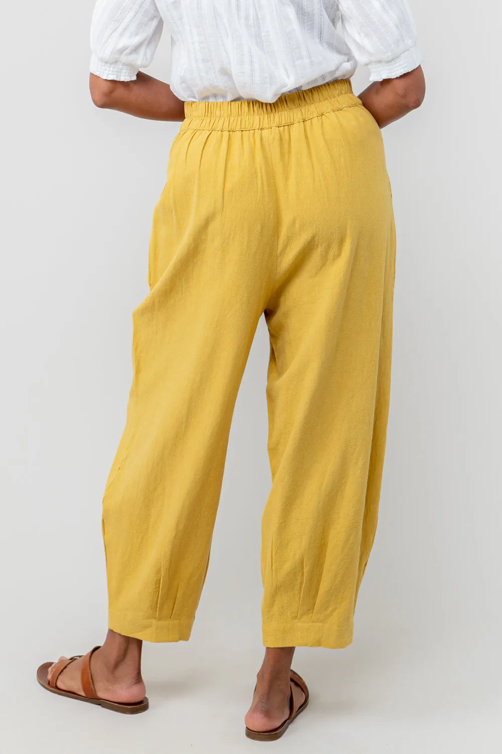 Sail Linen Blend Cropped Trousers