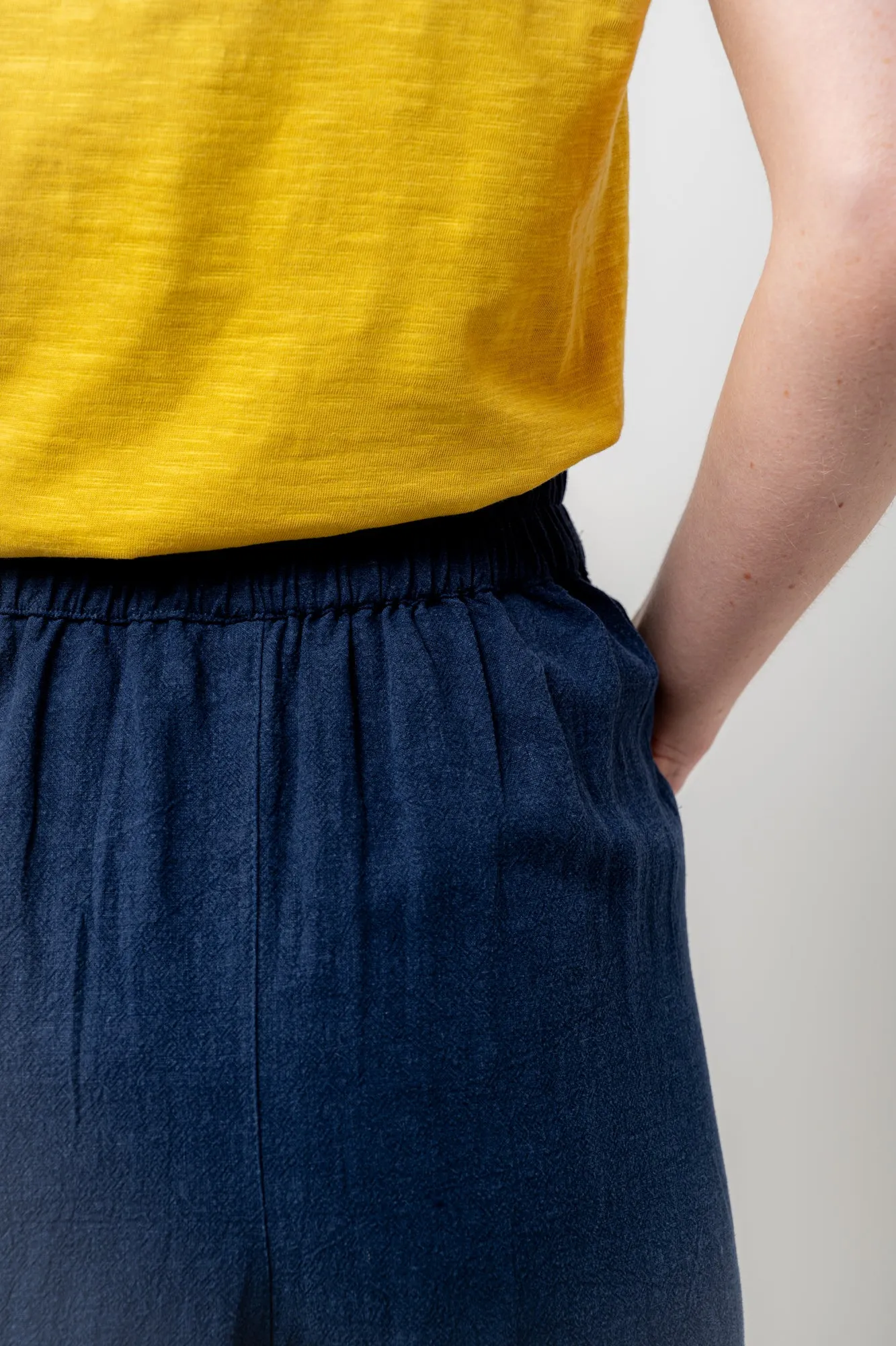 Sail Linen Blend Cropped Trousers