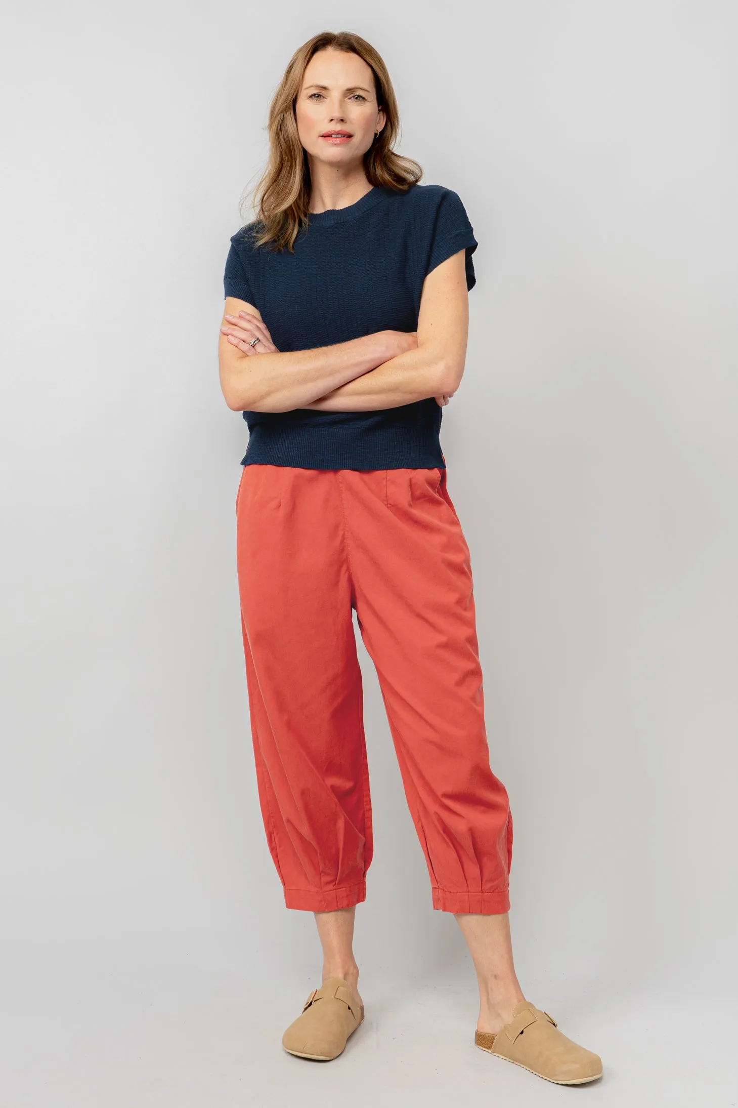 Sail Tencel Cotton Cropped Trousers