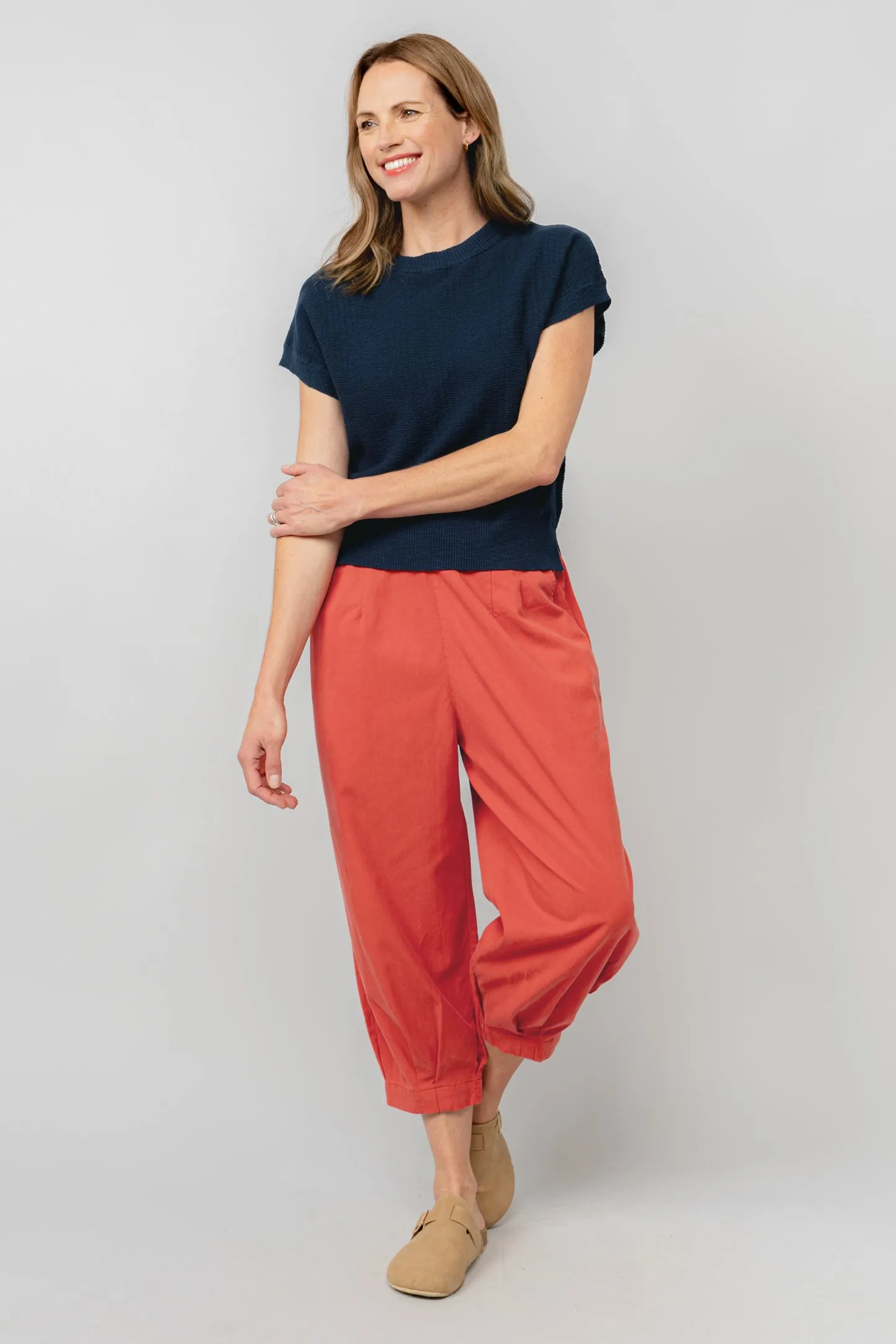 Sail Tencel Cotton Cropped Trousers