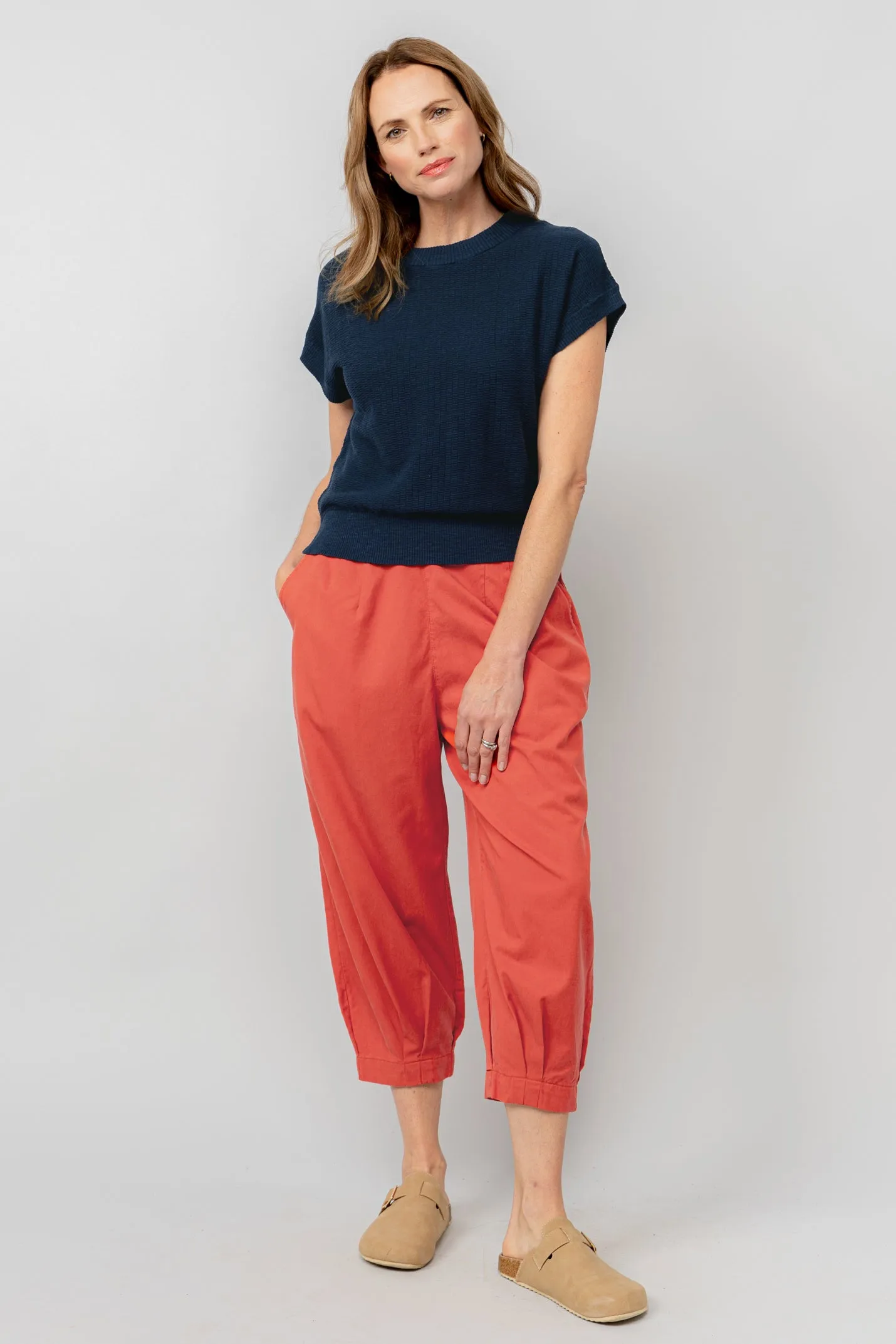 Sail Tencel Cotton Cropped Trousers