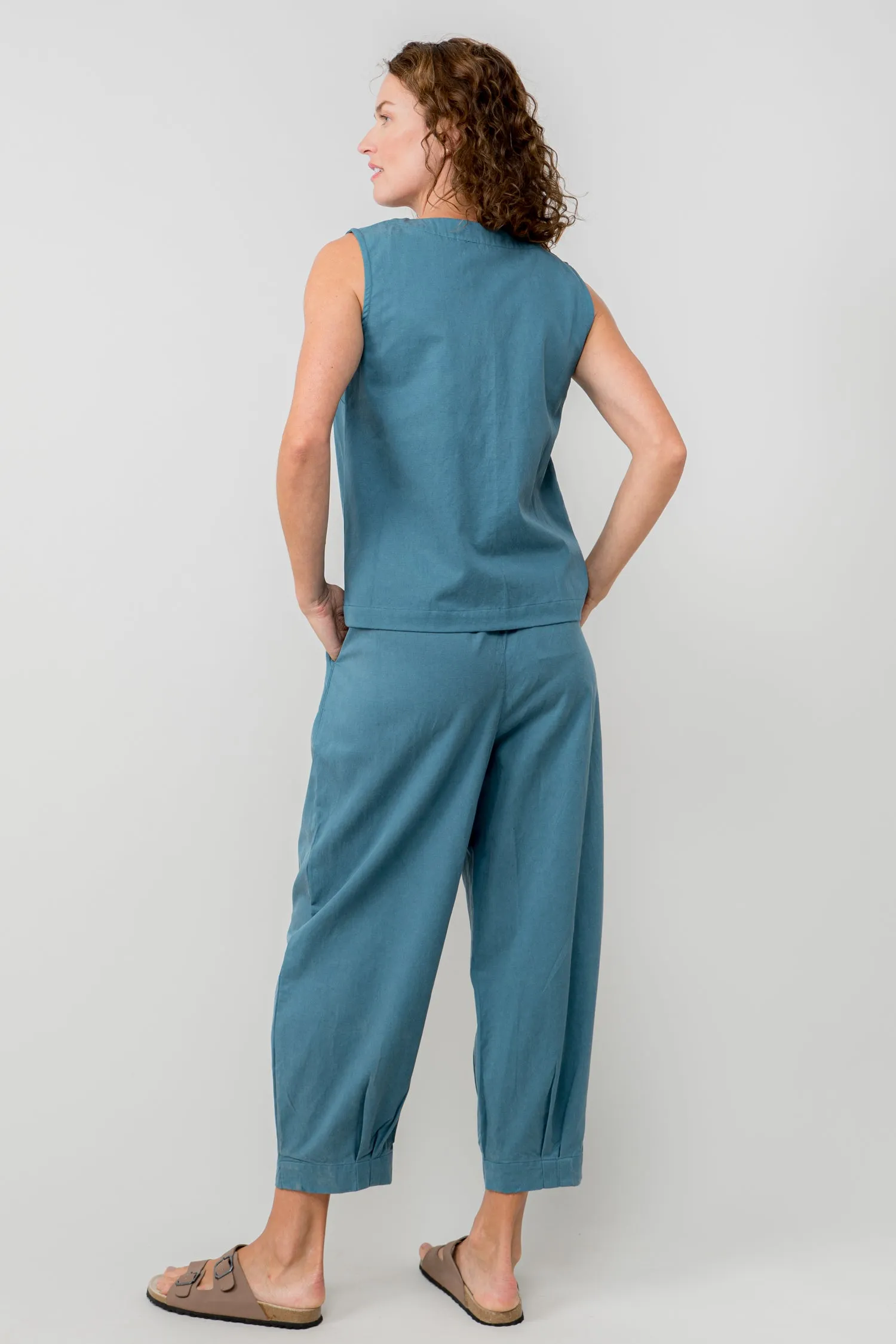 Sail Tencel Cotton Cropped Trousers