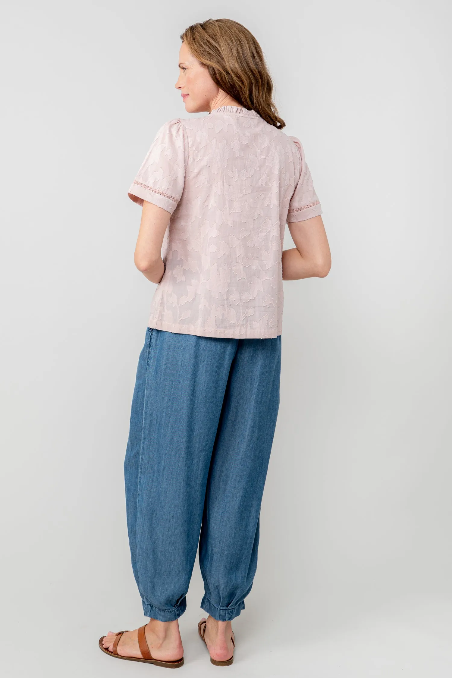 Sail Tencel Denim Cropped Trousers