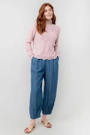 Sail Tencel Denim Cropped Trousers