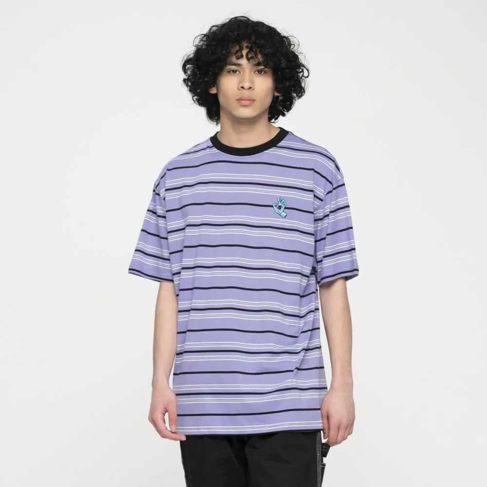 Santa Cruz Custom T-Shirt Mini Hand Stripe T-Shirt - Digital Lavender Stripe