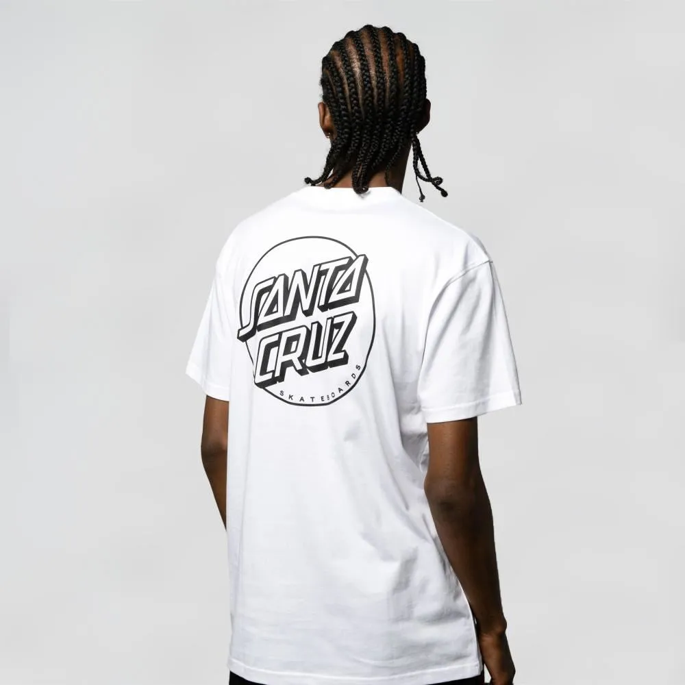 Santa Cruz T-Shirt Opus Dot Stripe - White