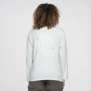 Santa Cruz Womens L/S T-Shirt Moon Ray Hand L/S T-Shirt - Baby Blue