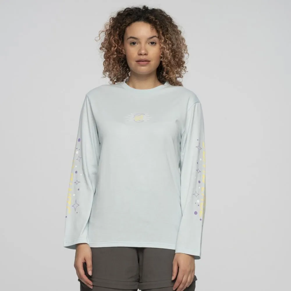 Santa Cruz Womens L/S T-Shirt Moon Ray Hand L/S T-Shirt - Baby Blue