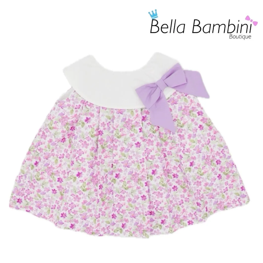 Sardon Baby Girls Lilac Floral  Dress