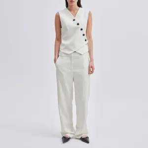 SECOND FEMALE Kaleem Suit Trousers in Vaporous White