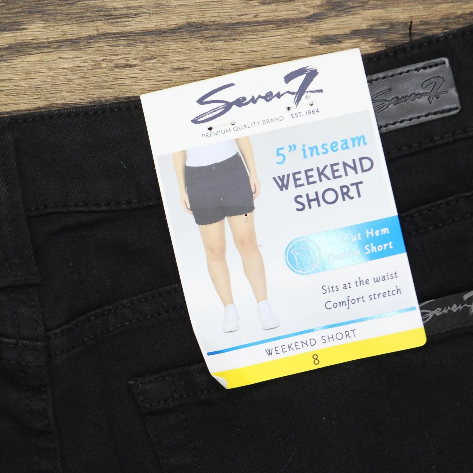 Seven7 Womens Denim Frayed Hem Slim Fit Weekend Short MY3324BLC