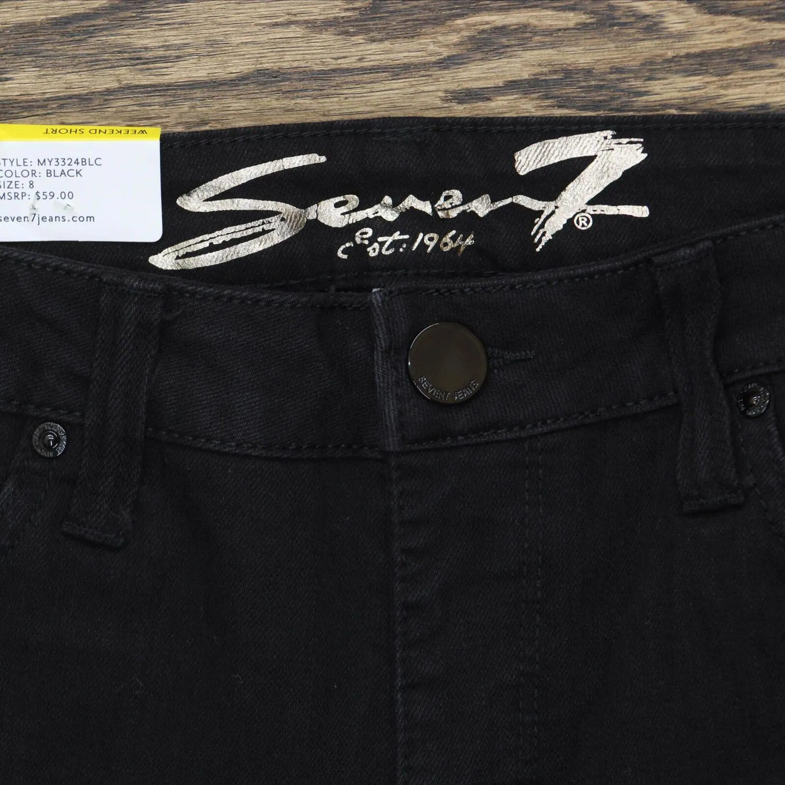 Seven7 Womens Denim Frayed Hem Slim Fit Weekend Short MY3324BLC