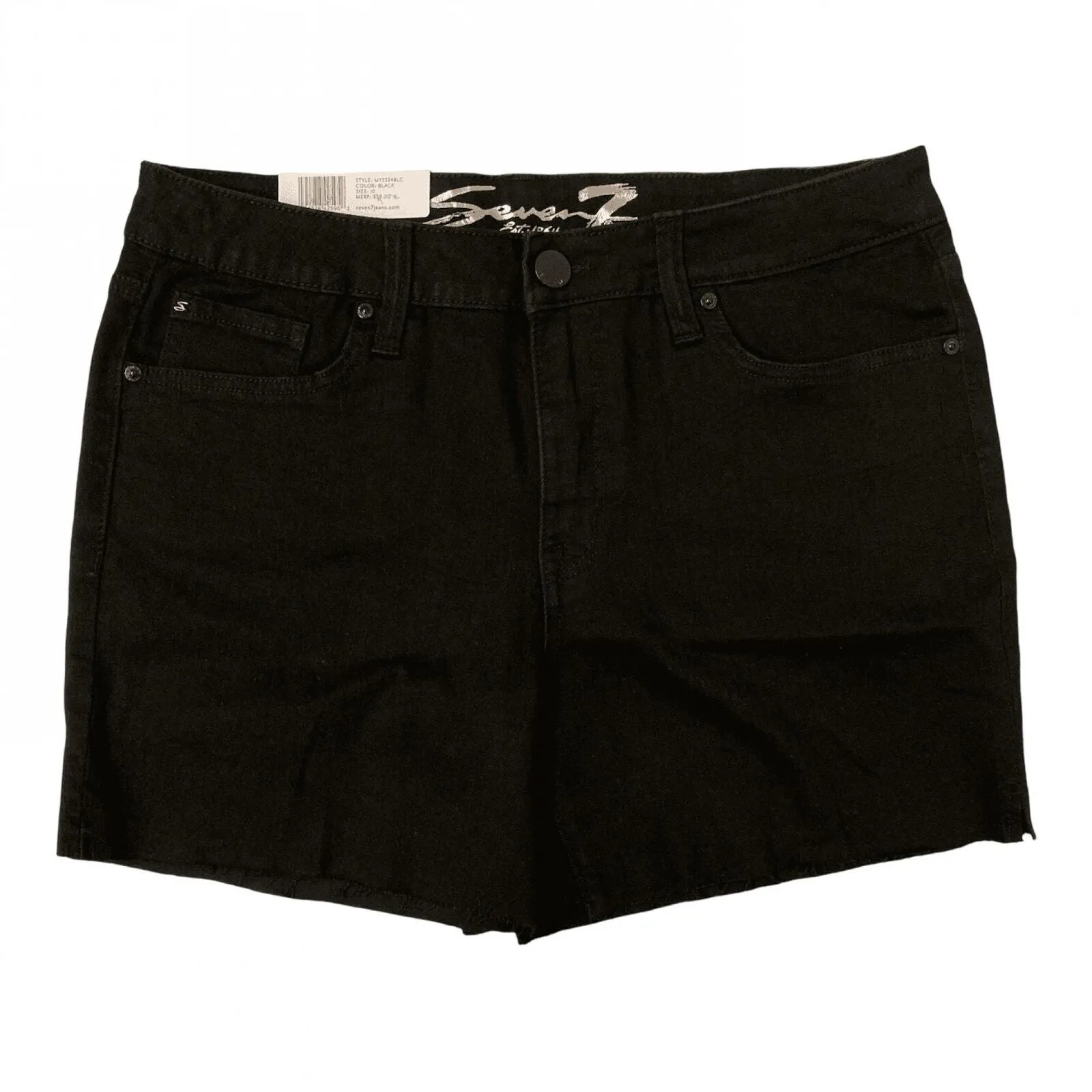 Seven7 Womens Denim Frayed Hem Slim Fit Weekend Short MY3324BLC