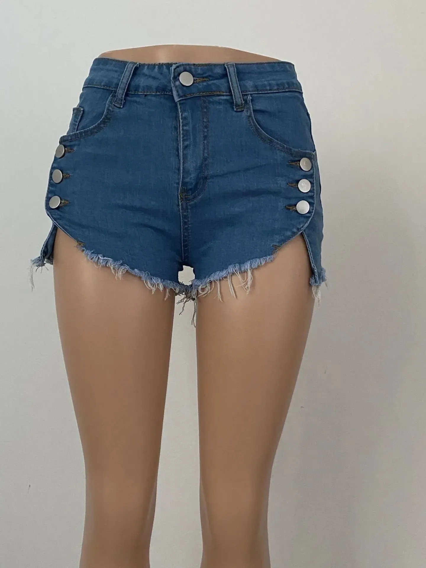 Sexy Elastic Denim Shorts for Women