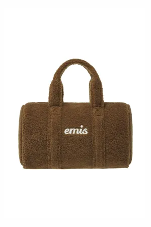 SHEARLING DUFFLE BAG-BROWN