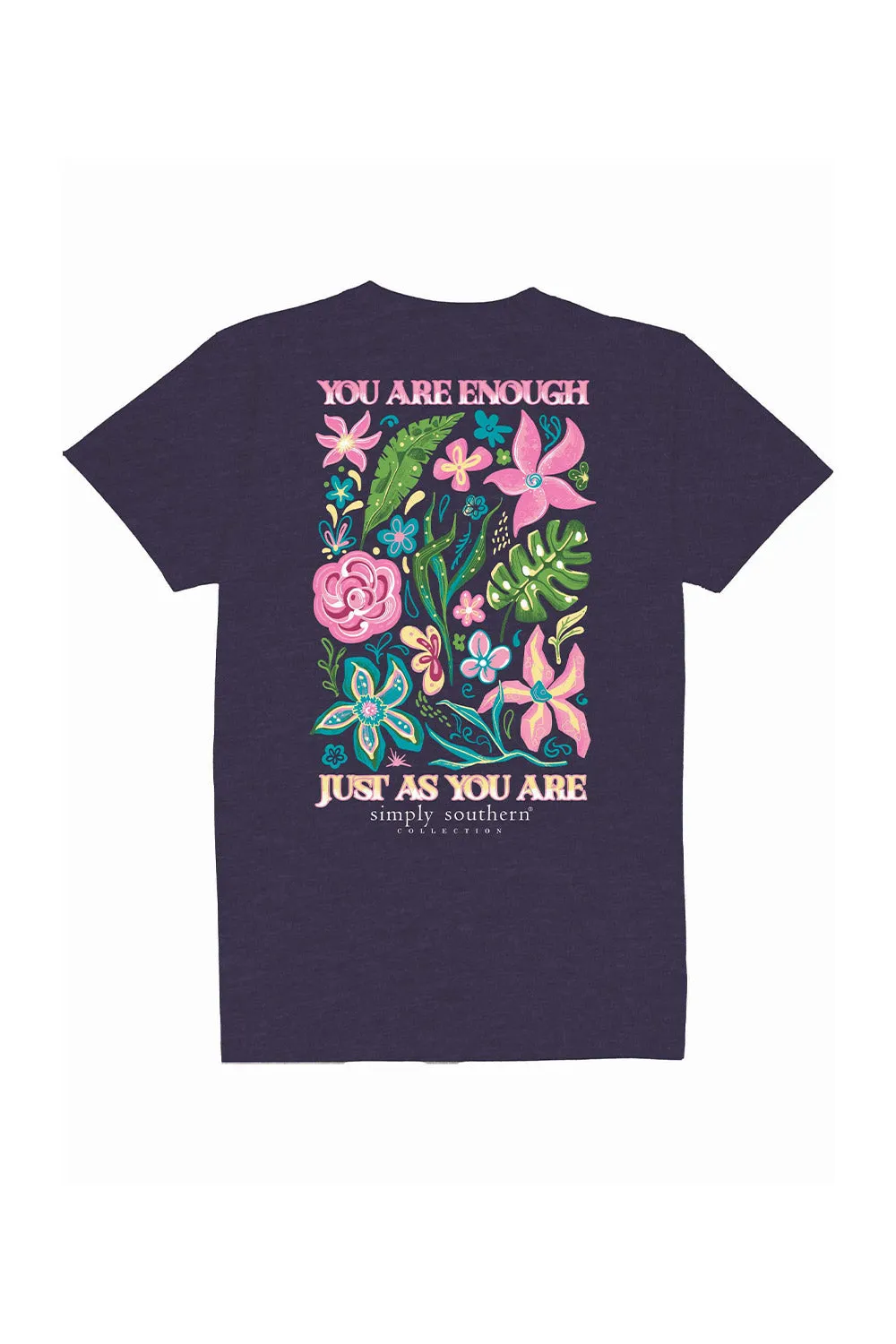 Simply Southern You Are Enough T-Shirt for Women in Navy | SS-ENOUGH-HTHRNVY