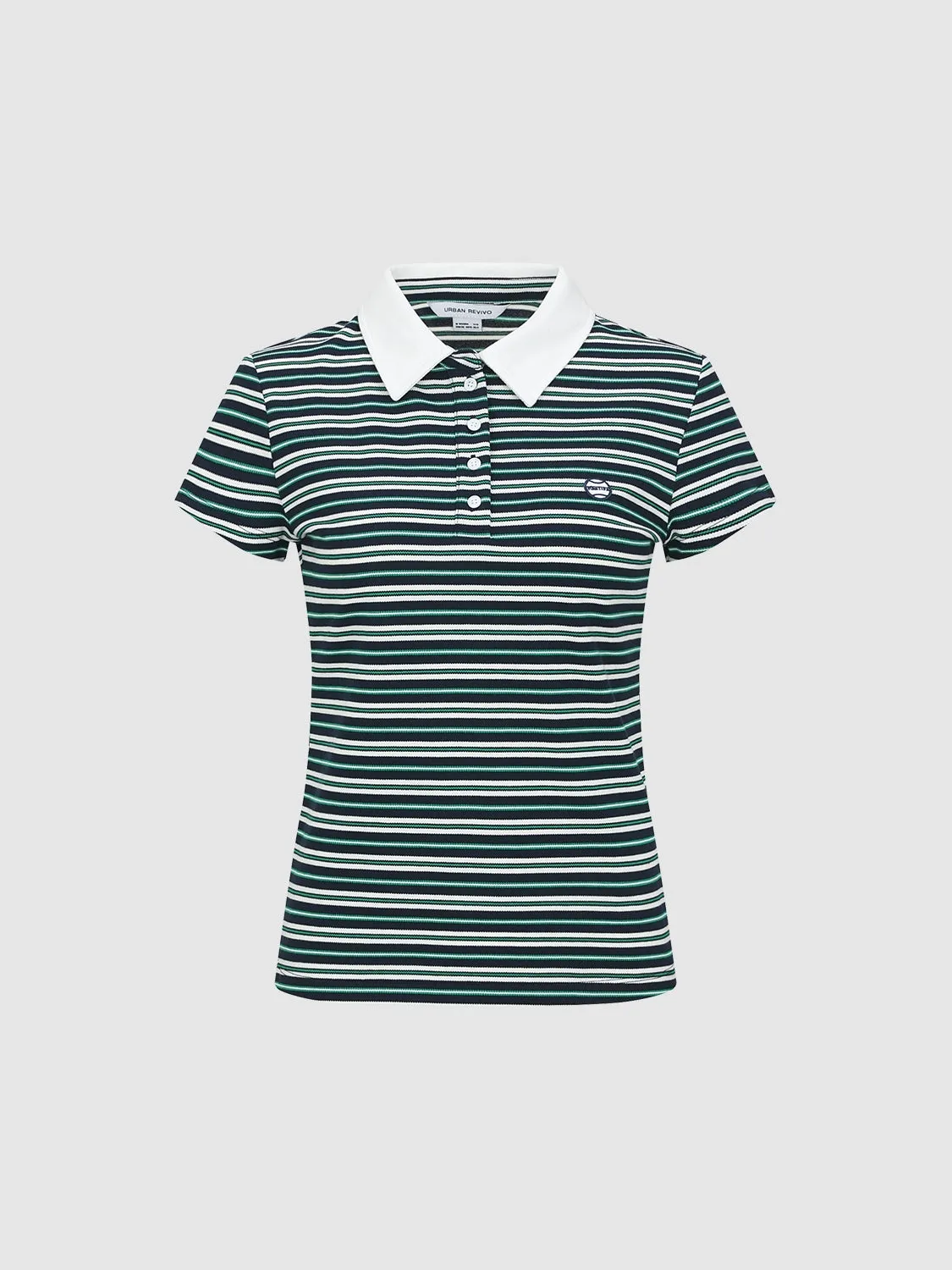 Skinny Striped Polo Shirts