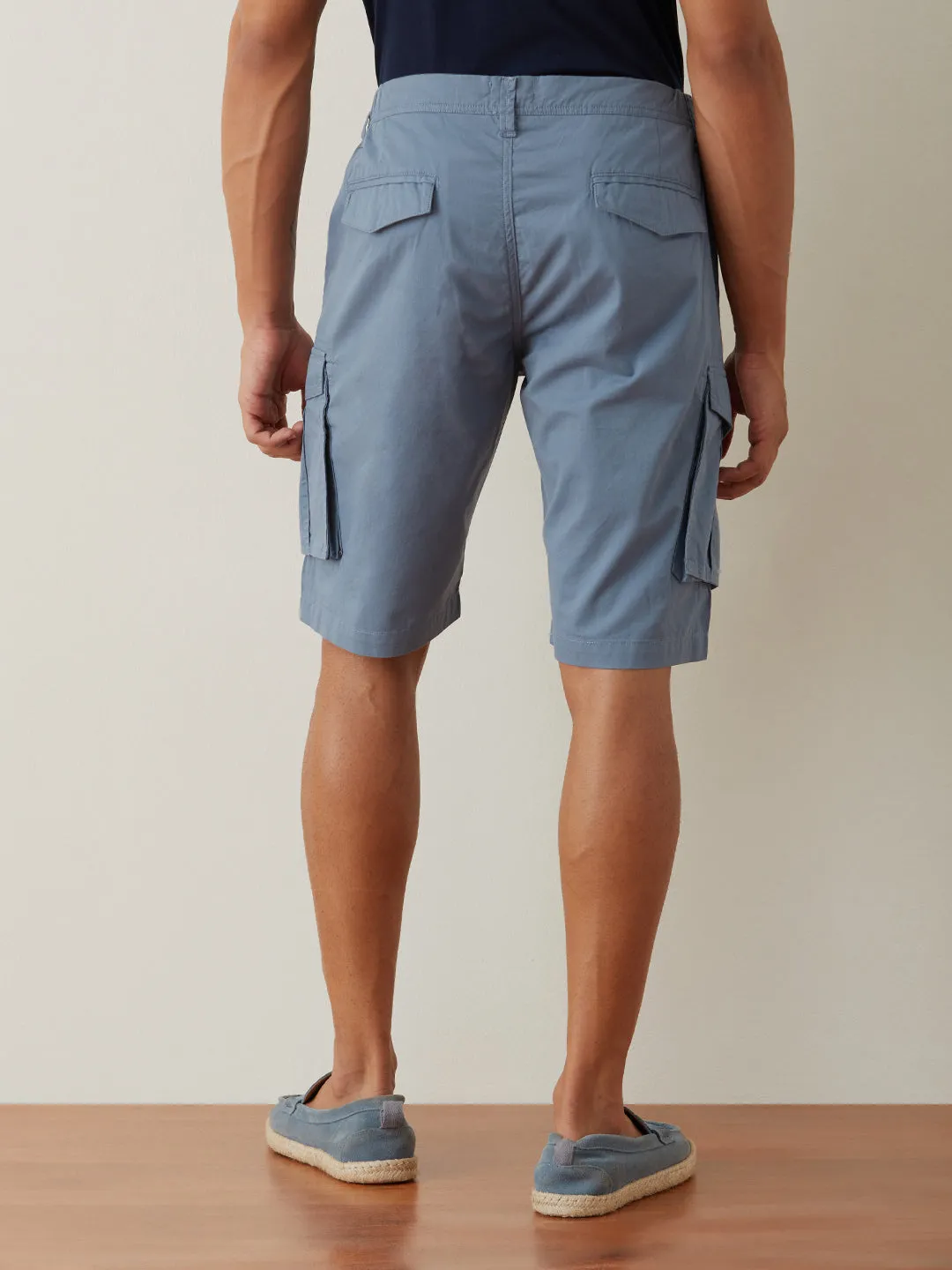 Sky Blue Plain Shorts