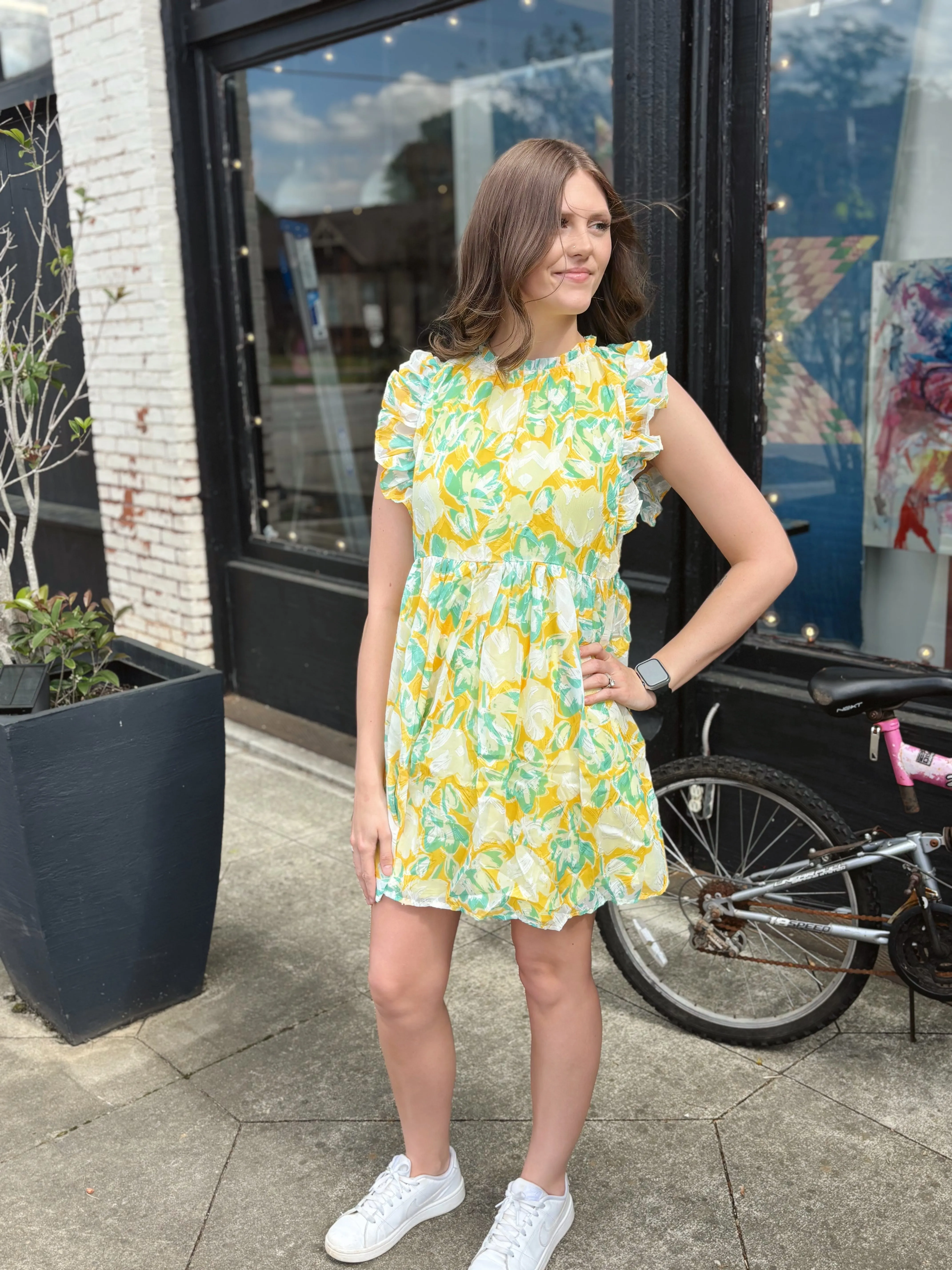 Sky Floral Dress