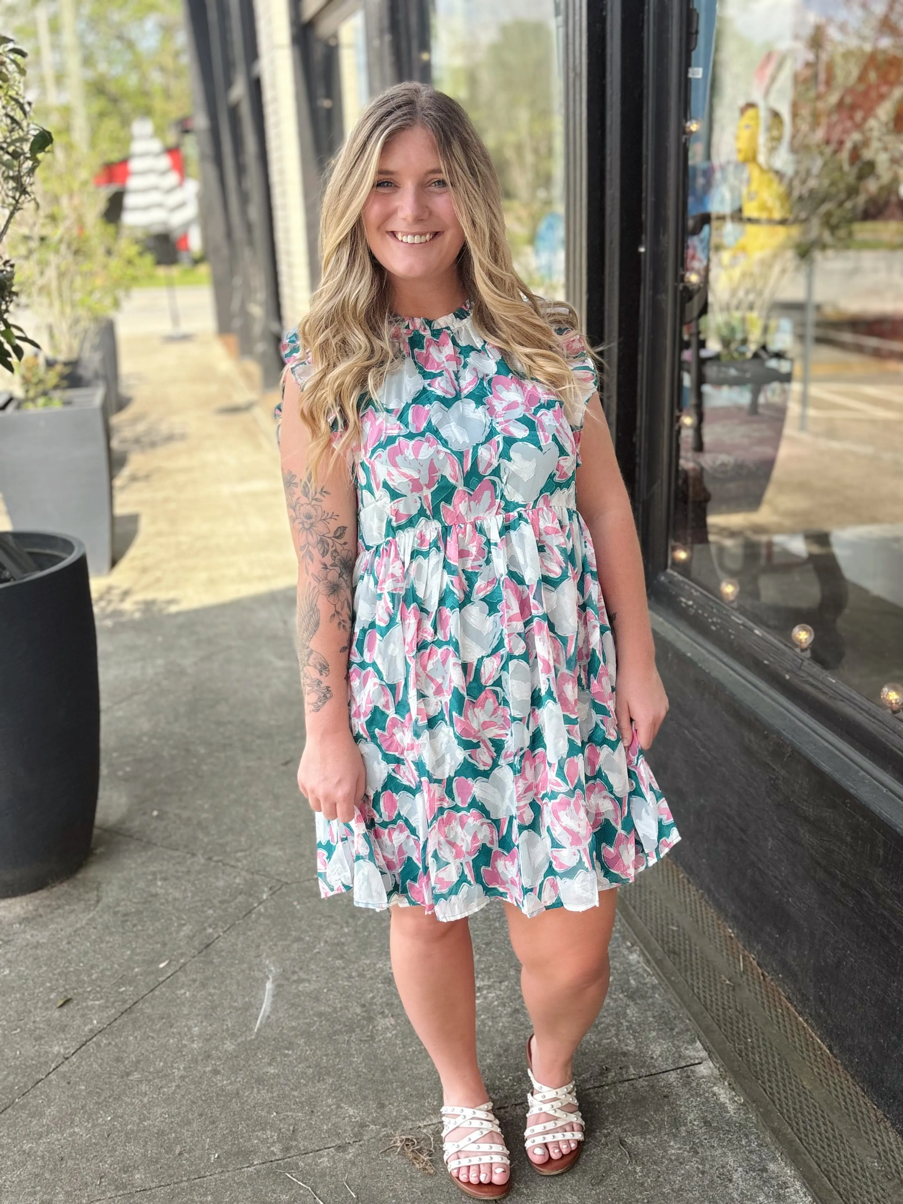 Sky Floral Dress