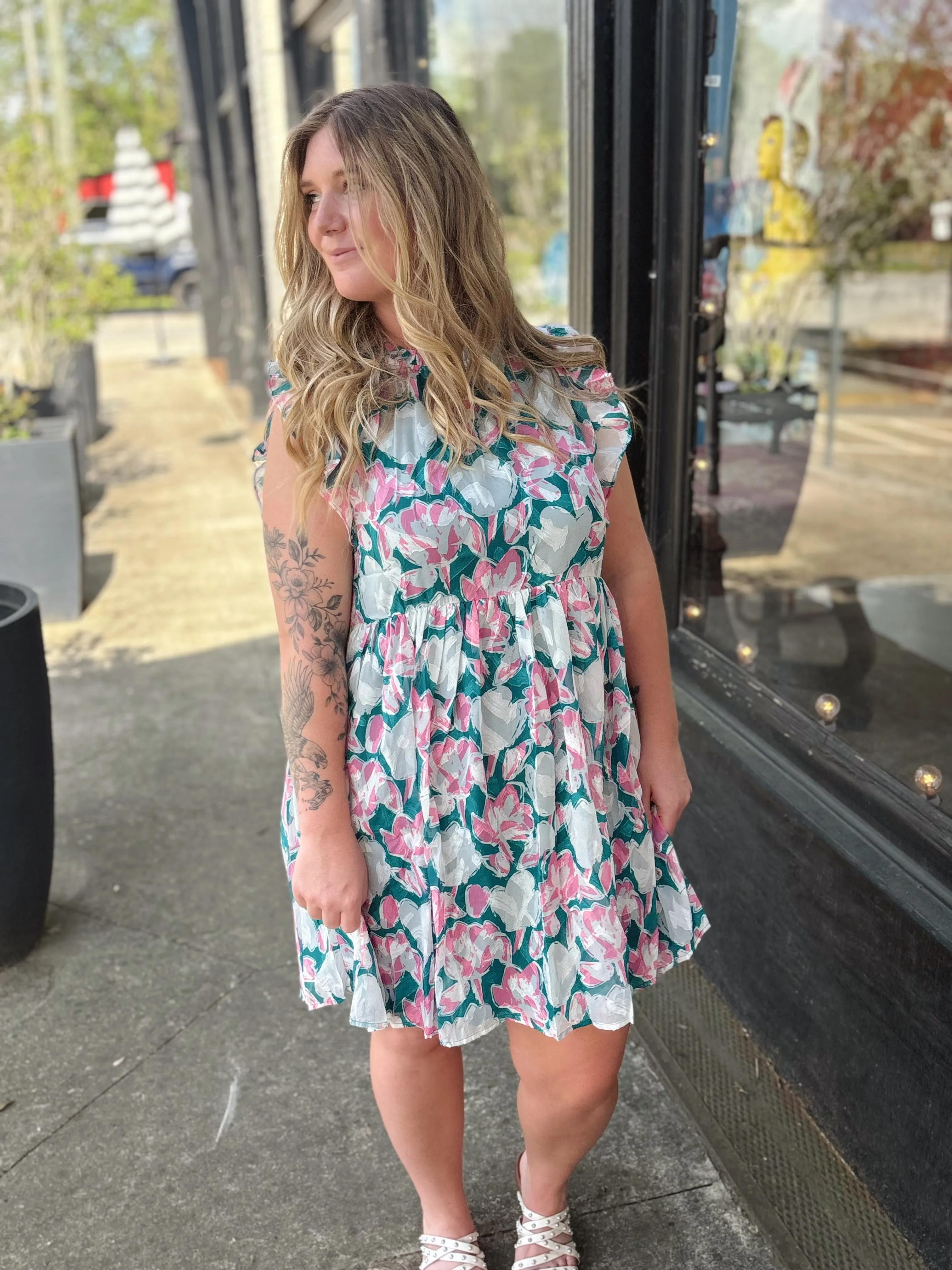 Sky Floral Dress