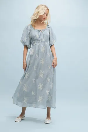 Skye Floral Embroidered Midi Dress