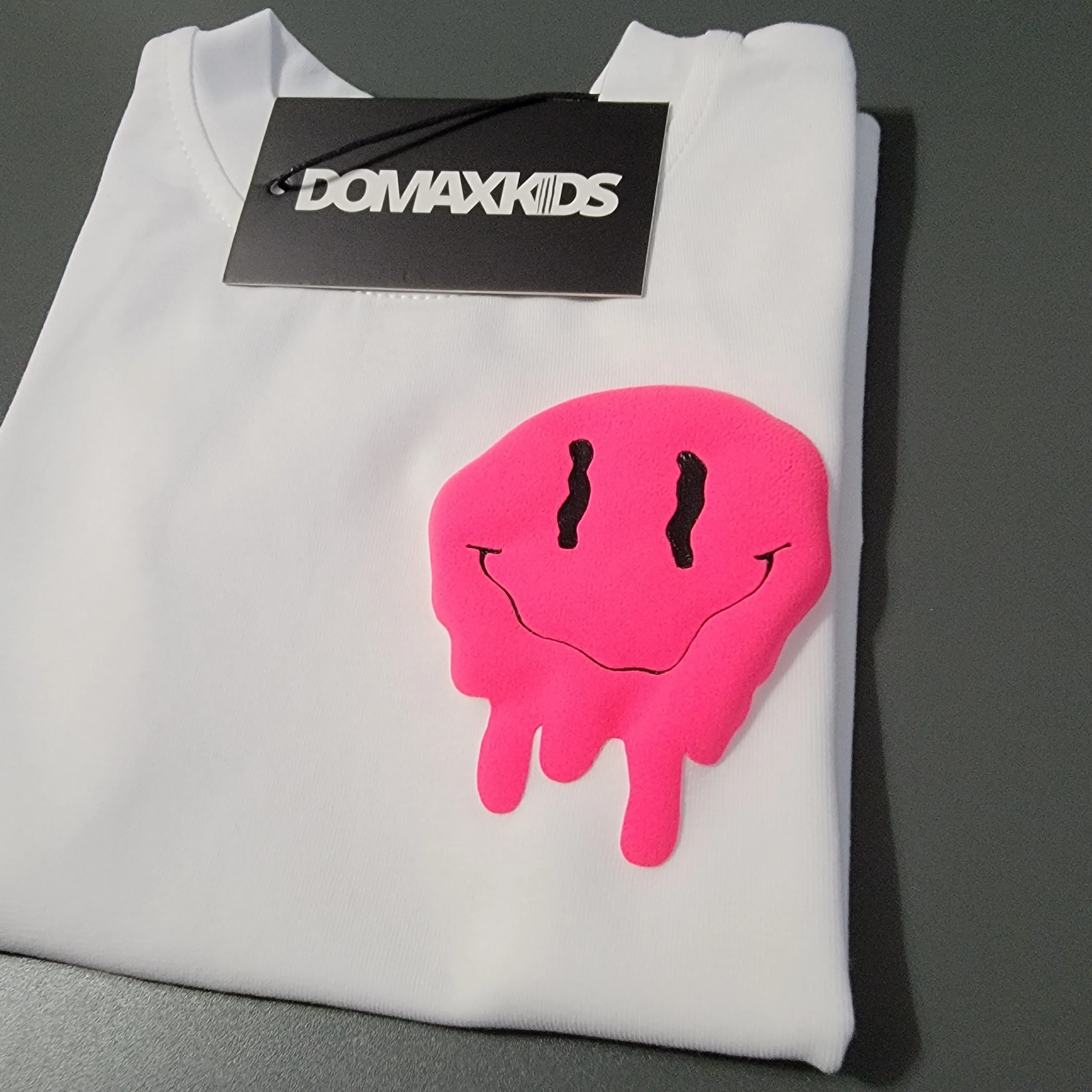 Smiley Drip Face - White tee