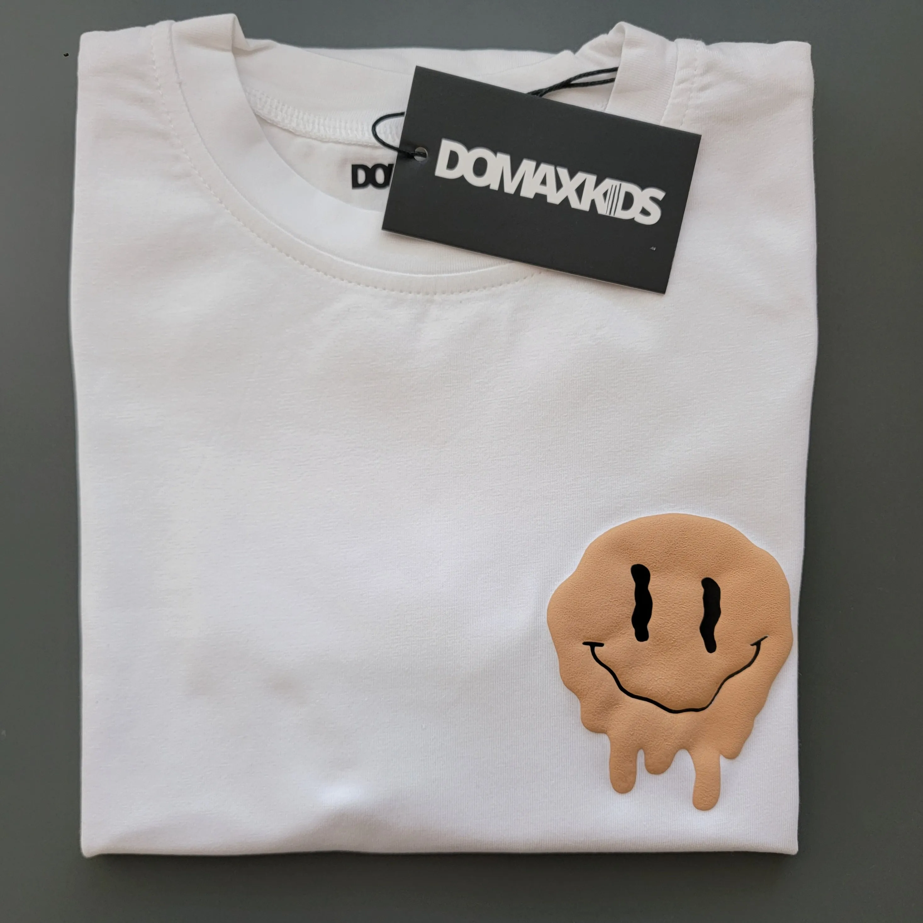 Smiley Drip Face - White tee