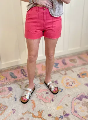 SneakPeak Utility Shorts in Pink