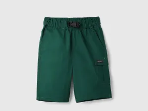 Solid Regular Fit Utility Shorts