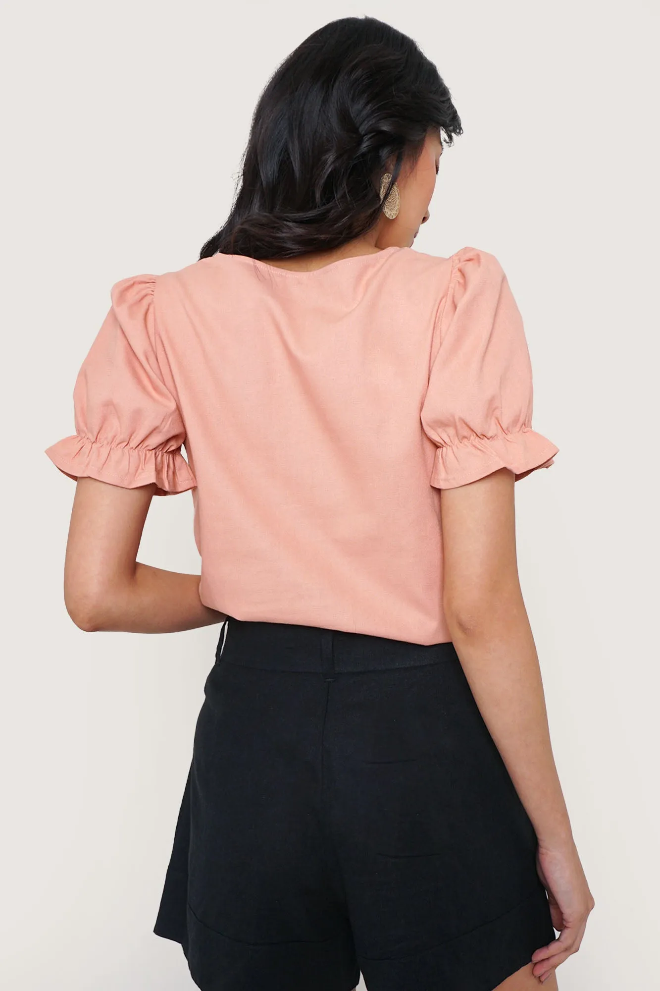 Square Neck Puff Sleeve Top