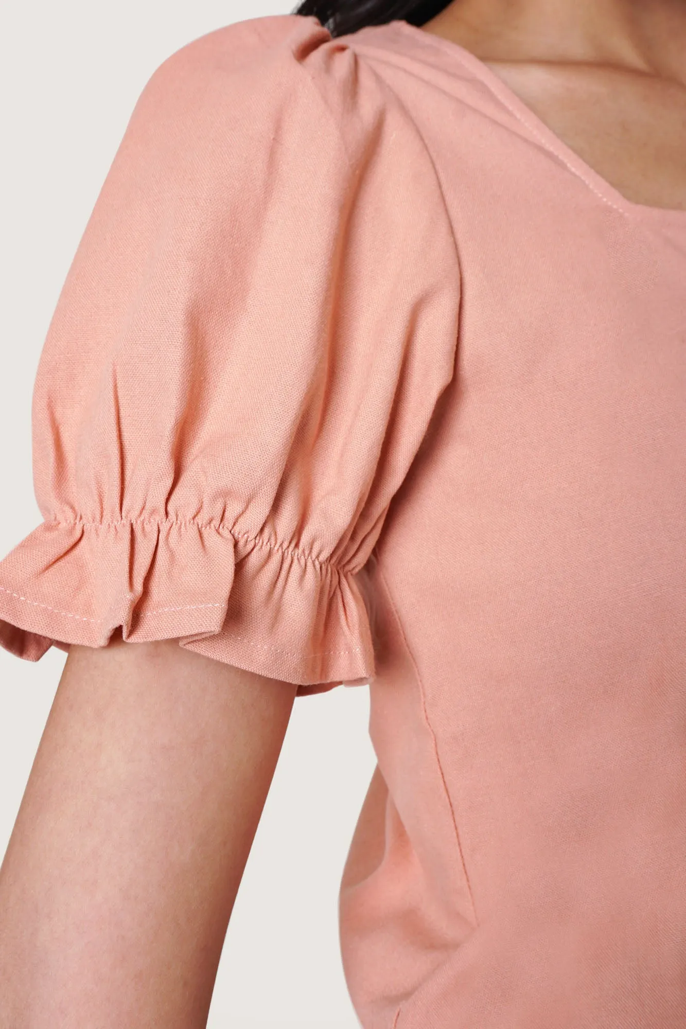 Square Neck Puff Sleeve Top