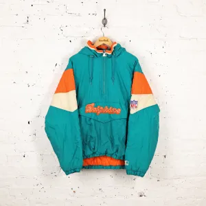 Starter Miami Dolphins 1/4 Zip Starter Jacket - Blue - XL