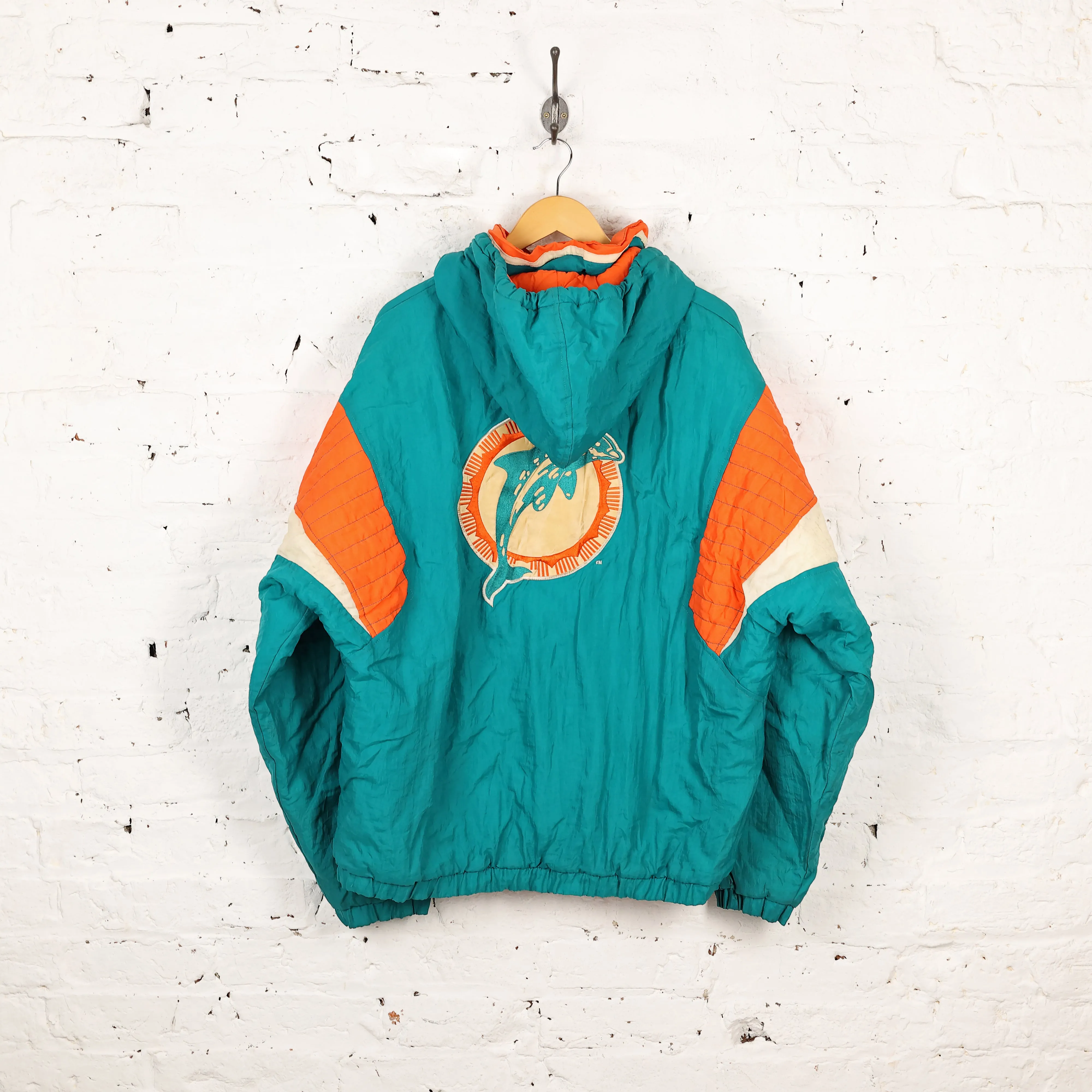 Starter Miami Dolphins 1/4 Zip Starter Jacket - Blue - XL