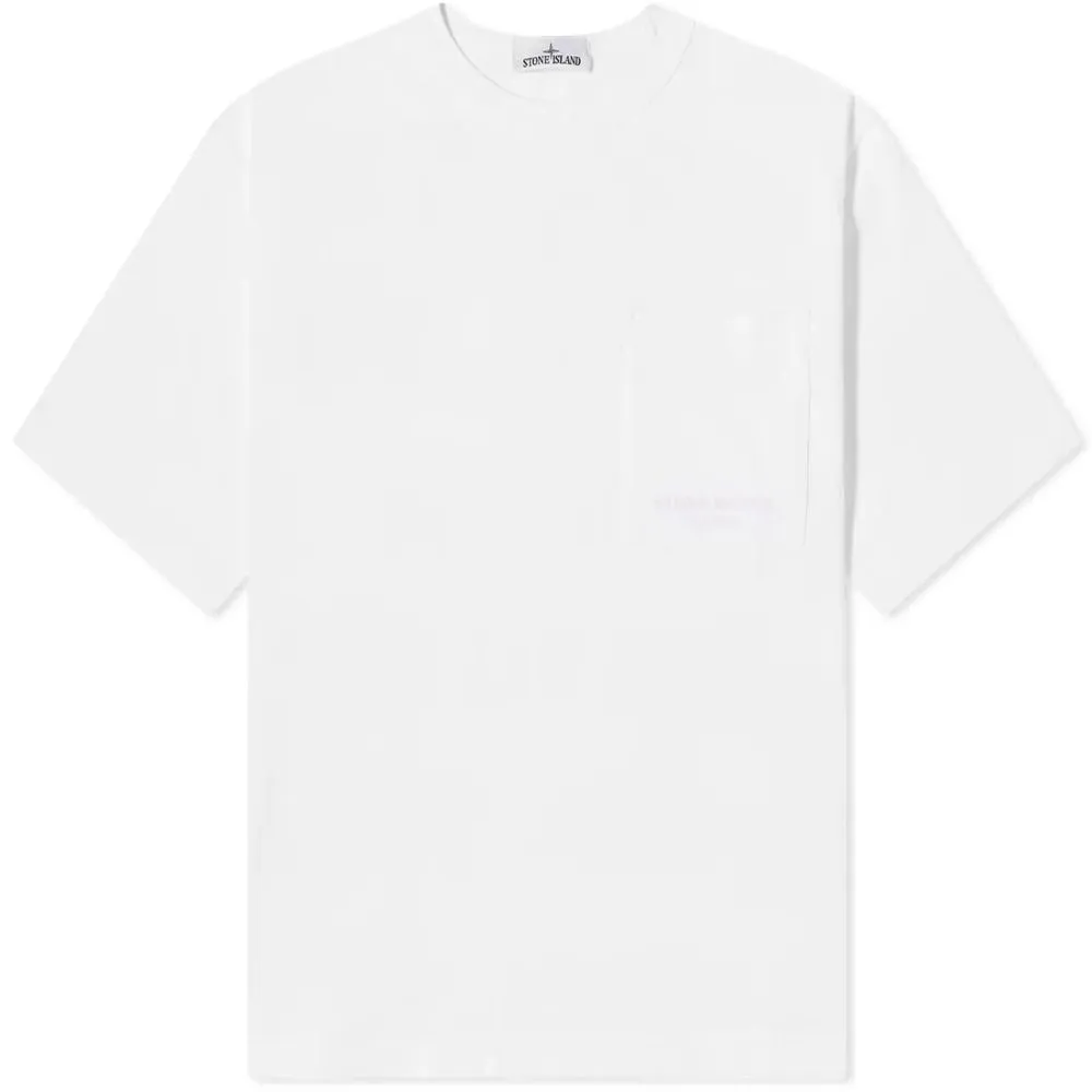 Stone Island White Cotton T-Shirt