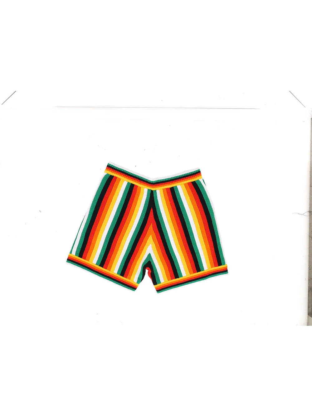 Straight-Leg Logo-Appliquéd Striped Cotton-Blend Terry Shorts