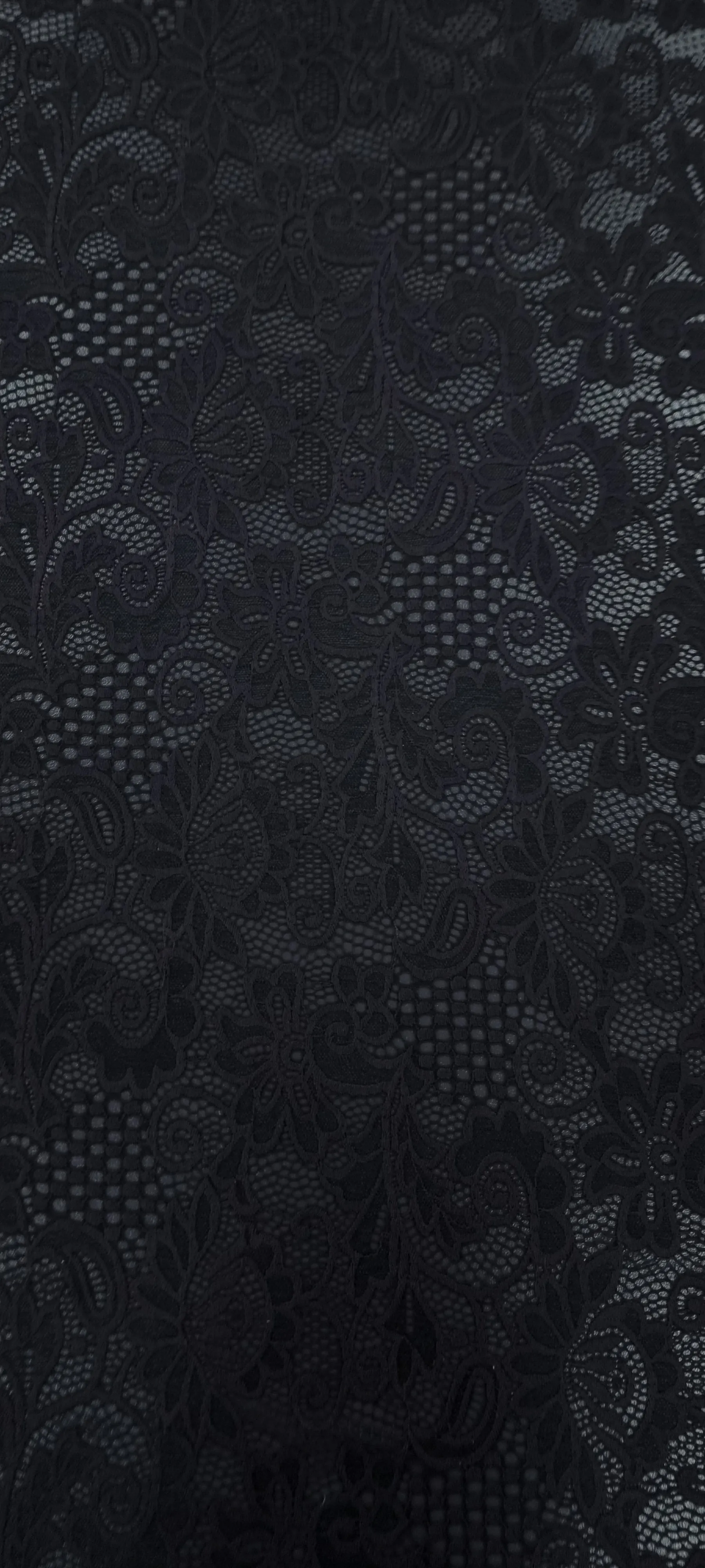 Stretch Lace Fanciful Black