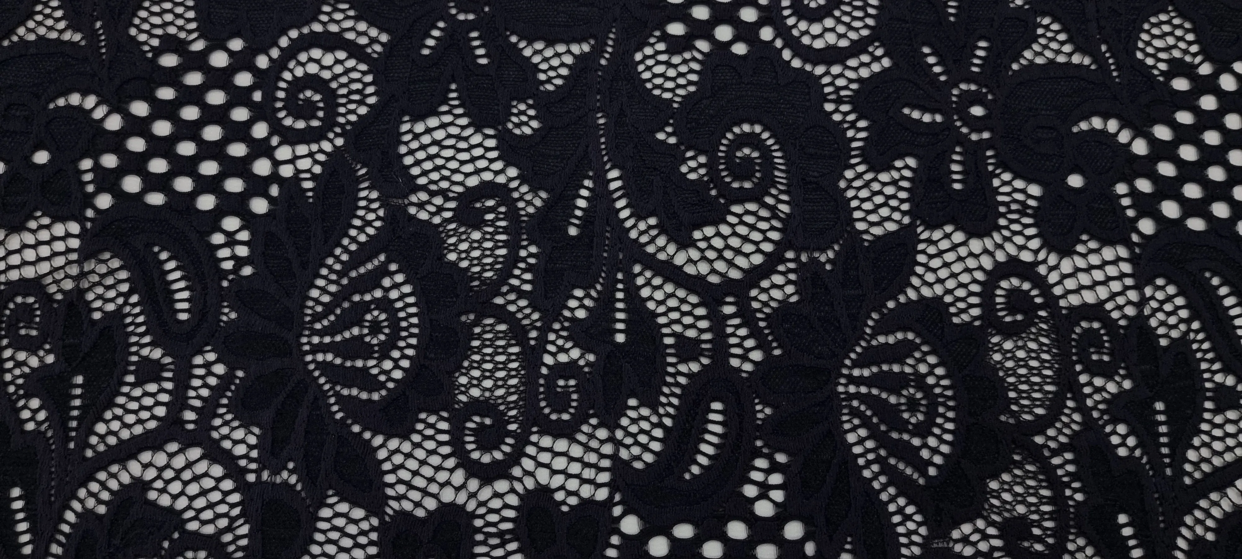 Stretch Lace Fanciful Black