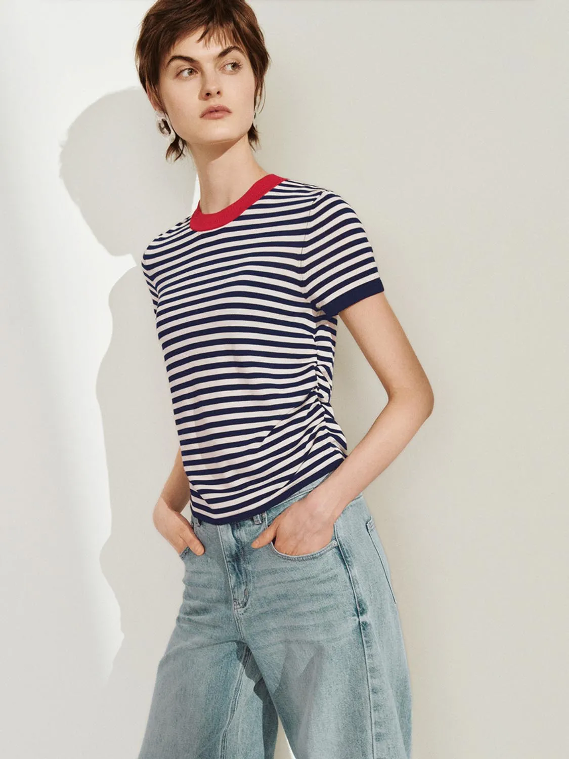 Striped Knitted T-Shirts