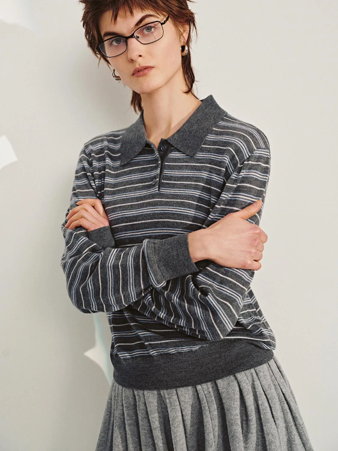 Striped Knitted T-Shirts