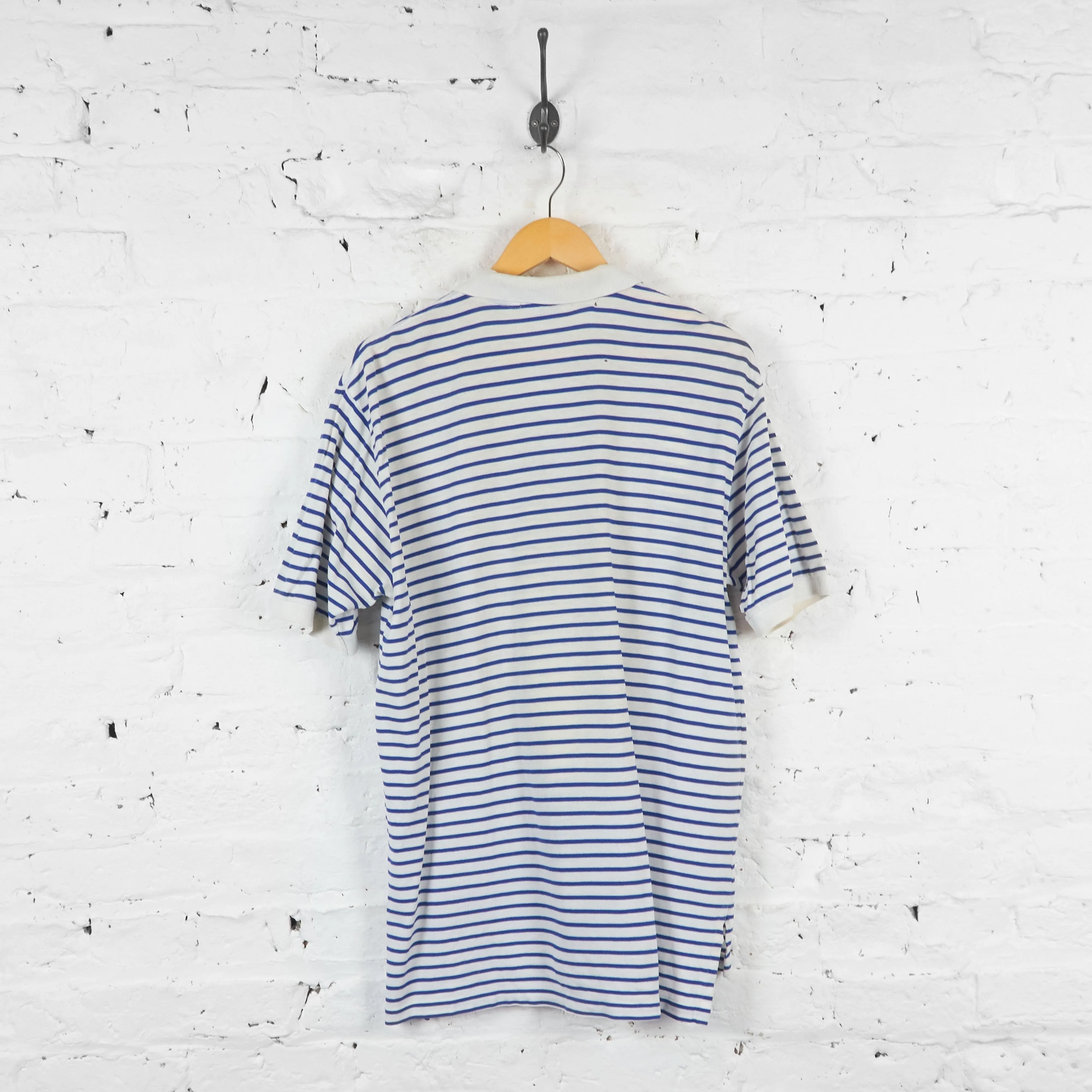 Striped Ralph Lauren Polo Shirt - White - L