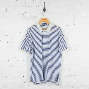 Striped Ralph Lauren Polo Shirt - White - L